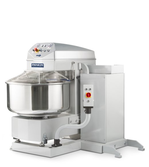 Polin Artisan Fixed Bowl 250Kg Spiral Mixer, Tipping onto Bench Model