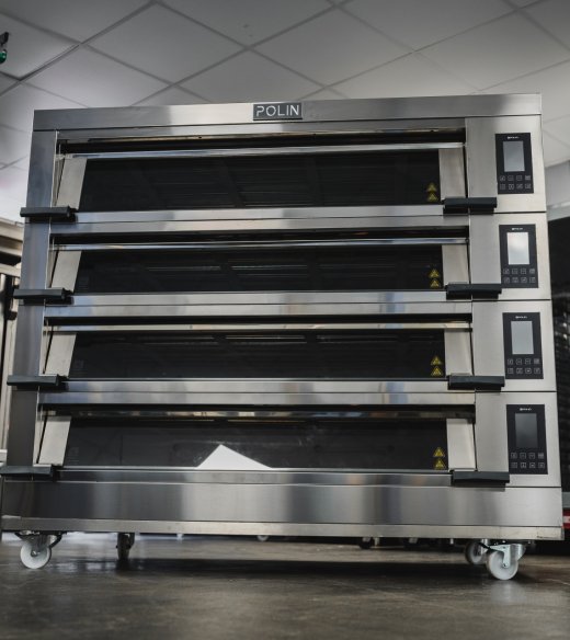 Polin 12 Tray (18"x30") Stratos XP High Control Modular Deck Oven - 4 Deck (3 Trays wide)